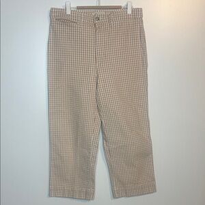 Madewell Slim Emmett wide-leg crop pant in gingham check